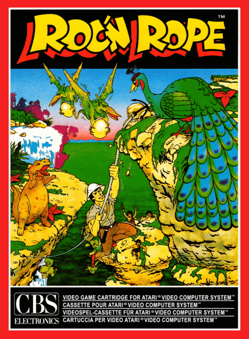 Roc 'N Rope box art for Atari 2600